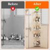 imageLifewit 4 Tier Floor Standing Shower Caddy Corner Plastic Bathroom Organizer Shelf Rack for Storage Shampoo Body Wash Care Skincare BlackWhite