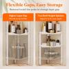 imageLifewit 4 Tier Floor Standing Shower Caddy Corner Plastic Bathroom Organizer Shelf Rack for Storage Shampoo Body Wash Care Skincare BlackWhite
