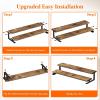 imageLifewit 4Tier Wooden Dispaly Riser with Metal Stand 139 Inch Step Cologne Stand Perfume Organizer Display Shelf for Fragrance Skincare Figurine Spice Tabletop Cabinet 1 Set Rustic Brown1