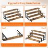 imageLifewit 4Tier Wooden Dispaly Riser with Metal Stand 139 Inch Step Cologne Stand Perfume Organizer Display Shelf for Fragrance Skincare Figurine Spice Tabletop Cabinet 1 Set Rustic Brown1