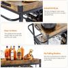 imageLifewit Bar Cart Home Bar Serving Cart 3 Tier Drink Cart with 12 Wine Bottle Racks Liquor Beverage Cart for Kitchen Dining Livingroom 315quot x 157quot x 366quot Removable Top Tray Rustic Brown
