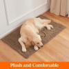 imageLifewit Chenille Indoor Doormat Traps Mud and Water Non Slip LowProfile Rug Doormats for Muddy Shoes and Dog Paws Machine Washable Doormat for Pet Entry Back Door Mud Room 24  36 in GreyBrown