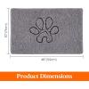 imageLifewit Chenille Indoor Doormat Traps Mud and Water Non Slip LowProfile Rug Doormats for Muddy Shoes and Dog Paws Machine Washable Doormat for Pet Entry Back Door Mud Room 24  36 in GreyGrey