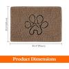 imageLifewit Chenille Indoor Doormat Traps Mud and Water Non Slip LowProfile Rug Doormats for Muddy Shoes and Dog Paws Machine Washable Doormat for Pet Entry Back Door Mud Room 24  36 in GreyBrown