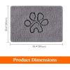imageLifewit Chenille Indoor Doormat Traps Mud and Water Non Slip LowProfile Rug Doormats for Muddy Shoes and Dog Paws Machine Washable Doormat for Pet Entry Back Door Mud Room 24  36 in GreyGrey