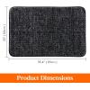 imageLifewit Door Mat Water Absorbent Low Profile Machine Washable Doormat for Indoor Non Slip Rubber Entrance Rug Dirt Trapper Mats Shoes Scraper for Entry Patio Porch Front Door 35quotquot x 24quotquot BlackBlack