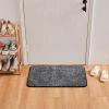 imageLifewit Door Mat Water Absorbent Low Profile Machine Washable Doormat for Indoor Non Slip Rubber Entrance Rug Dirt Trapper Mats Shoes Scraper for Entry Patio Porch Front Door 35quotquot x 24quotquot BlackBlack