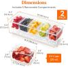 imageLifewit Ice Chilled Condiment Caddy with 5x 20oz25 cup Containers 153quot Condiment Server with Separate Lids Serving Tray Platter with Removable Dishes for Bar Fruit Salad Taco Party Garnish2