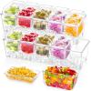 imageLifewit Ice Chilled Condiment Caddy with 5x 20oz25 cup Containers 153quot Condiment Server with Separate Lids Serving Tray Platter with Removable Dishes for Bar Fruit Salad Taco Party Garnish2