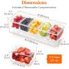 imageLifewit Ice Chilled Condiment Caddy with 5x 20oz25 cup Containers 153quot Condiment Server with Separate Lids Serving Tray Platter with Removable Dishes for Bar Fruit Salad Taco Party Garnish4