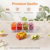 imageLifewit Ice Chilled Condiment Caddy with 5x 20oz25 cup Containers 153quot Condiment Server with Separate Lids Serving Tray Platter with Removable Dishes for Bar Fruit Salad Taco Party Garnish1