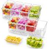 imageLifewit Ice Chilled Condiment Caddy with 5x 20oz25 cup Containers 153quot Condiment Server with Separate Lids Serving Tray Platter with Removable Dishes for Bar Fruit Salad Taco Party Garnish2