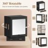imageLifewit Jewelry Box 360 Rotating Large Adjustable Angle Mirror Jewelry Storage Case with 6 Drawers Open Design Jewelry Organizer for Ring Necklace Earring Bracelet Great Gift Creamy WhiteInky Black
