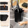 imageLifewit Knife Block without Knives Plastic Universal Knife Block Holder with Detachable Slots Hold Up to 15 Knives Scissors and Sharpening Rods Kitchen Storage Organizer for Counter Black