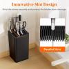 imageLifewit Knife Block without Knives Plastic Universal Knife Block Holder with Detachable Slots Hold Up to 15 Knives Scissors and Sharpening Rods Kitchen Storage Organizer for Counter Black