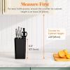 imageLifewit Knife Block without Knives Plastic Universal Knife Block Holder with Detachable Slots Hold Up to 15 Knives Scissors and Sharpening Rods Kitchen Storage Organizer for Counter Black