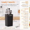 imageLifewit Knife Block without Knives Plastic Universal Knife Block Holder with Detachable Slots Hold Up to 15 Knives Scissors and Sharpening Rods Kitchen Storage Organizer for Counter Black