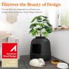imageLifewit Litter Box Cat with Faux Plant ampamp Scoop Hidden Enclosure Litter Tray with Odor Control ampamp Carbon Filter in Living Room Bedroom Corner BlackBlack