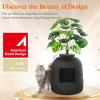 imageLifewit Litter Box Cat with Faux Plant ampamp Scoop Hidden Enclosure Litter Tray with Odor Control ampamp Carbon Filter in Living Room Bedroom Corner BlackBlack