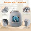 imageLifewit Litter Box Cat with Faux Plant ampamp Scoop Hidden Enclosure Litter Tray with Odor Control ampamp Carbon Filter in Living Room Bedroom Corner BlackGrey