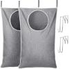 imageLifewit Over Door Laundry Hamper Large Collapsible Hanging Laundry Hamper Hanging Laundry Basket Bag for Bathroom Bedroom Dirty Clothes Storage Organizer Light GrayLight Gray