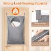 imageLifewit Over Door Laundry Hamper Large Collapsible Hanging Laundry Hamper Hanging Laundry Basket Bag for Bathroom Bedroom Dirty Clothes Storage Organizer Light GrayLight Gray