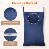 imageLifewit Over Door Laundry Hamper Large Collapsible Hanging Laundry Hamper Hanging Laundry Basket Bag for Bathroom Bedroom Dirty Clothes Storage Organizer Light GrayDark Blue