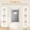 imageLifewit Over Door Laundry Hamper Large Collapsible Hanging Laundry Hamper Hanging Laundry Basket Bag for Bathroom Bedroom Dirty Clothes Storage Organizer Light GrayLight Gray