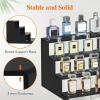imageLifewit Plastic 12 Inch Dark Cologne Stand Step Perfume Organizer Toolfree Assembly Display Stand Shelf for Fragrance Skincare Figurine Dessert Use for Vanity Tabletop Cabinet 1Set3