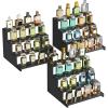 imageLifewit Plastic 12 Inch Dark Cologne Stand Step Perfume Organizer Toolfree Assembly Display Stand Shelf for Fragrance Skincare Figurine Dessert Use for Vanity Tabletop Cabinet 1Set3