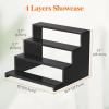 imageLifewit Plastic 12 Inch Dark Cologne Stand Step Perfume Organizer Toolfree Assembly Display Stand Shelf for Fragrance Skincare Figurine Dessert Use for Vanity Tabletop Cabinet 1Set1
