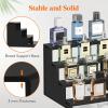 imageLifewit Plastic 12 Inch Dark Cologne Stand Step Perfume Organizer Toolfree Assembly Display Stand Shelf for Fragrance Skincare Figurine Dessert Use for Vanity Tabletop Cabinet 1Set3