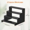imageLifewit Plastic 12 Inch Dark Cologne Stand Step Perfume Organizer Toolfree Assembly Display Stand Shelf for Fragrance Skincare Figurine Dessert Use for Vanity Tabletop Cabinet 1Set3
