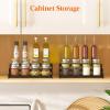 imageLifewit Plastic 2 Pack 3Tier Spice Rack Clear Spice Organization for Cabinet Counter Organizer Shelf for Condiment Seasoning Syrup Liquor Medicine and Perfume for Kitchen Pantry Bar BathBlack