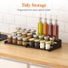 imageLifewit Plastic 2 Pack 3Tier Spice Rack Clear Spice Organization for Cabinet Counter Organizer Shelf for Condiment Seasoning Syrup Liquor Medicine and Perfume for Kitchen Pantry Bar BathBlack