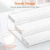 imageLifewit Plastic 2 Pack 3Tier Spice Rack Clear Spice Organization for Cabinet Counter Organizer Shelf for Condiment Seasoning Syrup Liquor Medicine and Perfume for Kitchen Pantry Bar BathClear