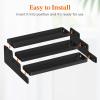 imageLifewit Plastic 2 Pack 3Tier Spice Rack Clear Spice Organization for Cabinet Counter Organizer Shelf for Condiment Seasoning Syrup Liquor Medicine and Perfume for Kitchen Pantry Bar BathBlack