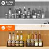 imageLifewit Plastic 2 Pack 3Tier Spice Rack Clear Spice Organization for Cabinet Counter Organizer Shelf for Condiment Seasoning Syrup Liquor Medicine and Perfume for Kitchen Pantry Bar BathBlack