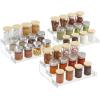imageLifewit Plastic 2 Pack 3Tier Spice Rack Clear Spice Organization for Cabinet Counter Organizer Shelf for Condiment Seasoning Syrup Liquor Medicine and Perfume for Kitchen Pantry Bar BathClear
