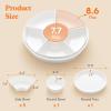 imageLifewit Plastic Rotating Divided Serving Tray Chips and Dip Serving Dish Bowl for Party Entertaining Round Platter Plate for FruitVeggieSnackCandyTacoCheese