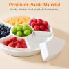 imageLifewit Plastic Rotating Divided Serving Tray Chips and Dip Serving Dish Bowl for Party Entertaining Round Platter Plate for FruitVeggieSnackCandyTacoCheese