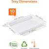 imageLifewit Plastic Serving Tray for Party Supplies 15quot x 10quot White Trays for Serving Food Reusable Large Platter for Buffet Fruit Dessert Snack Veggie Kitchen and Outdoor Use Rectangle 3 PcsWhite