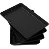 imageLifewit Plastic Serving Tray for Party Supplies 15quot x 10quot White Trays for Serving Food Reusable Large Platter for Buffet Fruit Dessert Snack Veggie Kitchen and Outdoor Use Rectangle 3 PcsBlack