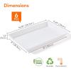 imageLifewit Plastic Serving Tray for Party Supplies 15quot x 10quot White Trays for Serving Food Reusable Large Platter for Buffet Fruit Dessert Snack Veggie Kitchen and Outdoor Use Rectangle 3 PcsWhite