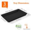 imageLifewit Plastic Serving Tray for Party Supplies 15quot x 10quot White Trays for Serving Food Reusable Large Platter for Buffet Fruit Dessert Snack Veggie Kitchen and Outdoor Use Rectangle 3 PcsBlack
