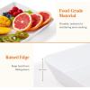imageLifewit Plastic Serving Tray for Party Supplies 15quot x 10quot White Trays for Serving Food Reusable Large Platter for Buffet Fruit Dessert Snack Veggie Kitchen and Outdoor Use Rectangle 3 PcsWhite