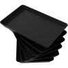 imageLifewit Plastic Serving Tray for Party Supplies 15quot x 10quot White Trays for Serving Food Reusable Large Platter for Buffet Fruit Dessert Snack Veggie Kitchen and Outdoor Use Rectangle 3 PcsBlack
