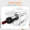 imageLifewit Plastic Stackable Wine Rack for Refrigerator Cabinet CountertopWine Bottle Holder Water Bottle Organizer for Fridge Pantry Hold 4 BottlesClear