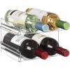 imageLifewit Plastic Stackable Wine Rack for Refrigerator Cabinet CountertopWine Bottle Holder Water Bottle Organizer for Fridge Pantry Hold 4 BottlesClear