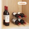 imageLifewit Plastic Stackable Wine Rack for Refrigerator Cabinet CountertopWine Bottle Holder Water Bottle Organizer for Fridge Pantry Hold 4 BottlesClear